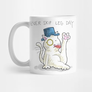 Dapper Cat - Never skip leg day Mug